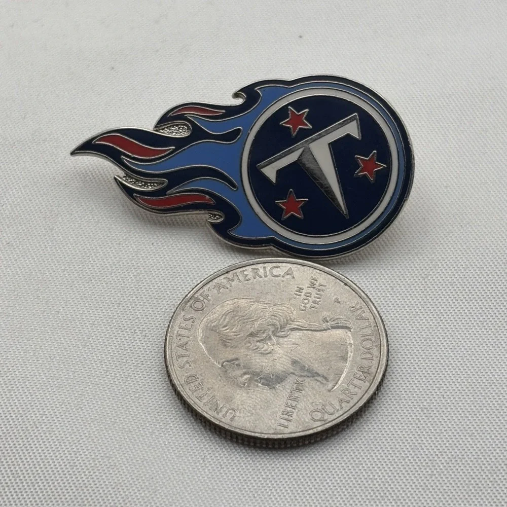 Tennessee Titans Flames Logo NFL Football Lapel Hat Pin